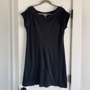 Black cotton T-shirt dress